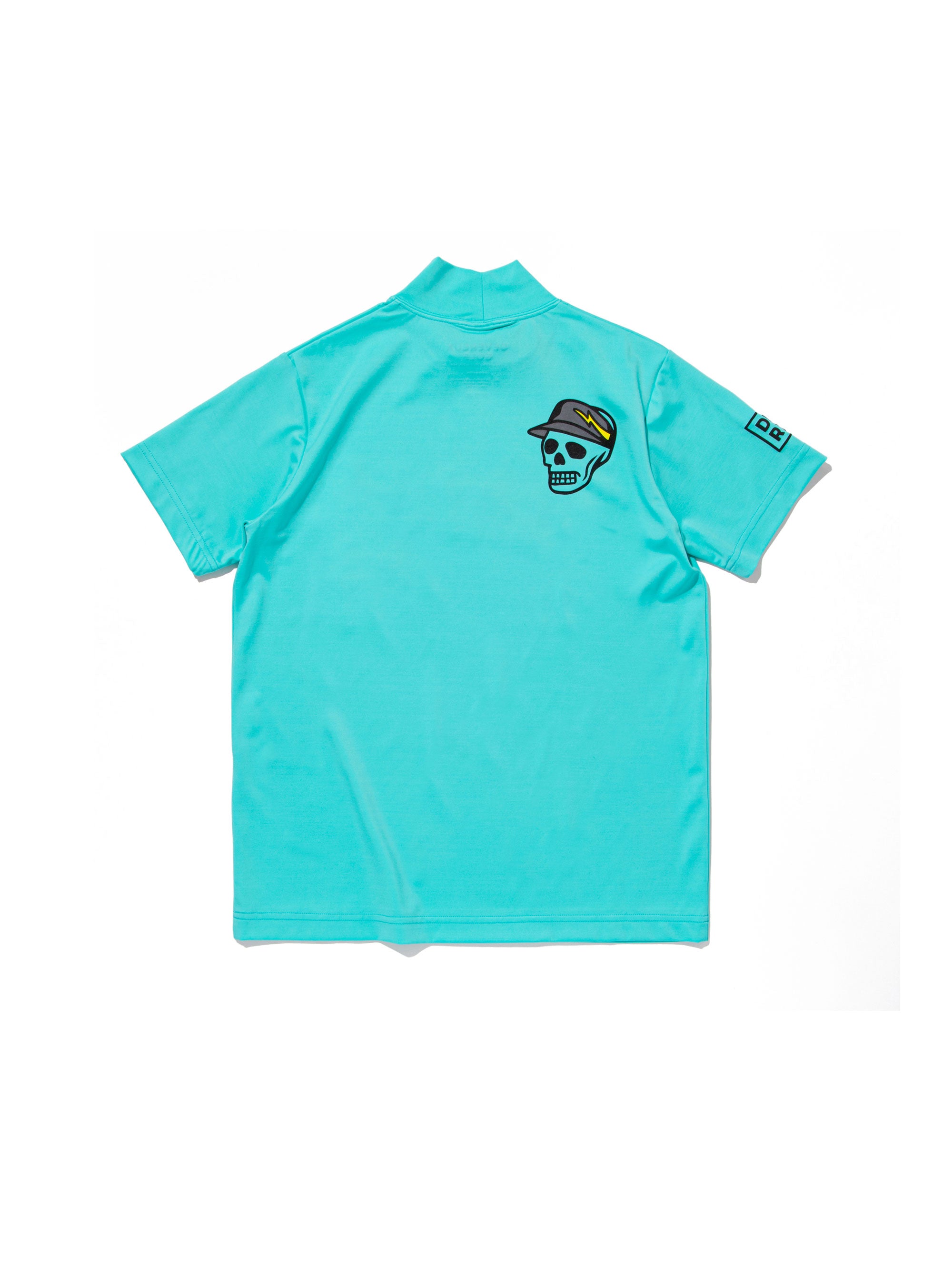 WOMENS D Skull Mock Neck Tee 763572072-AQUA