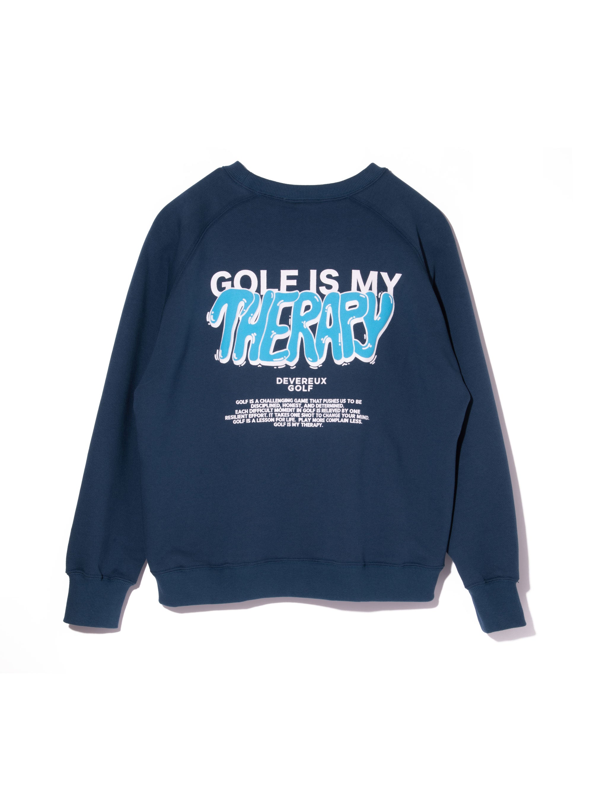 WOMENS Golf is My Therapy アスレジャーCrew 763474079-D/BLUE