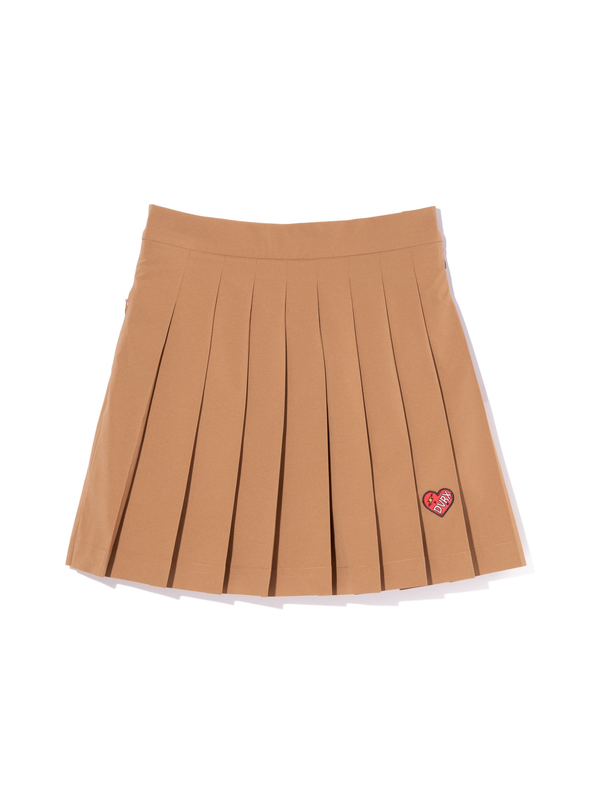 WOMENS DVRX Heart Pleated SK 763474477-CAMEL