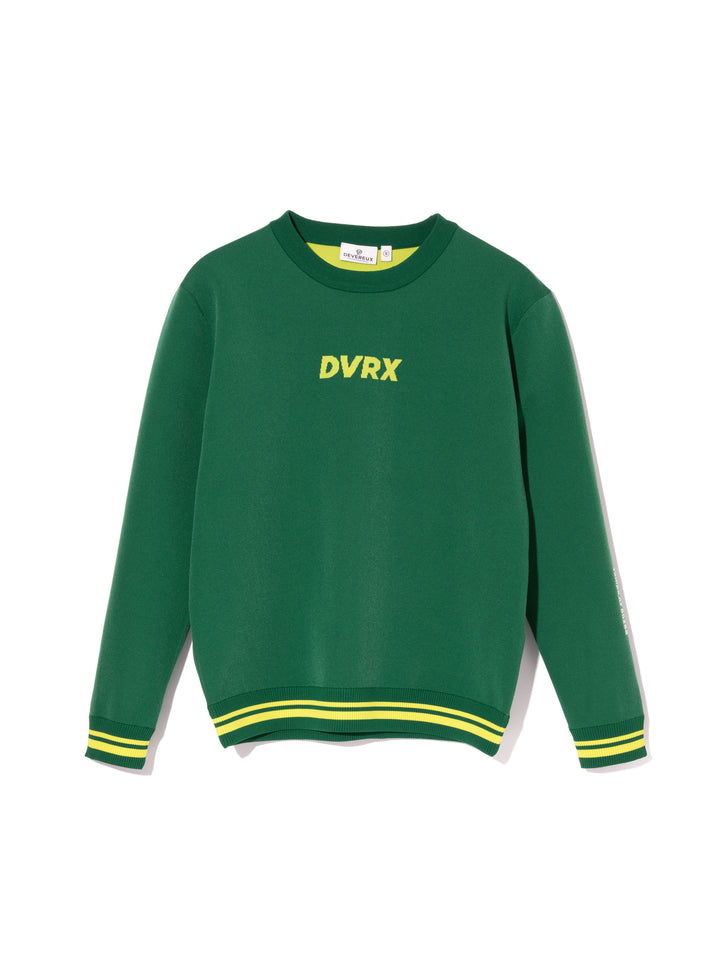 WOMEN 18G Essential DVRX Knit Crew 763474770-GREEN