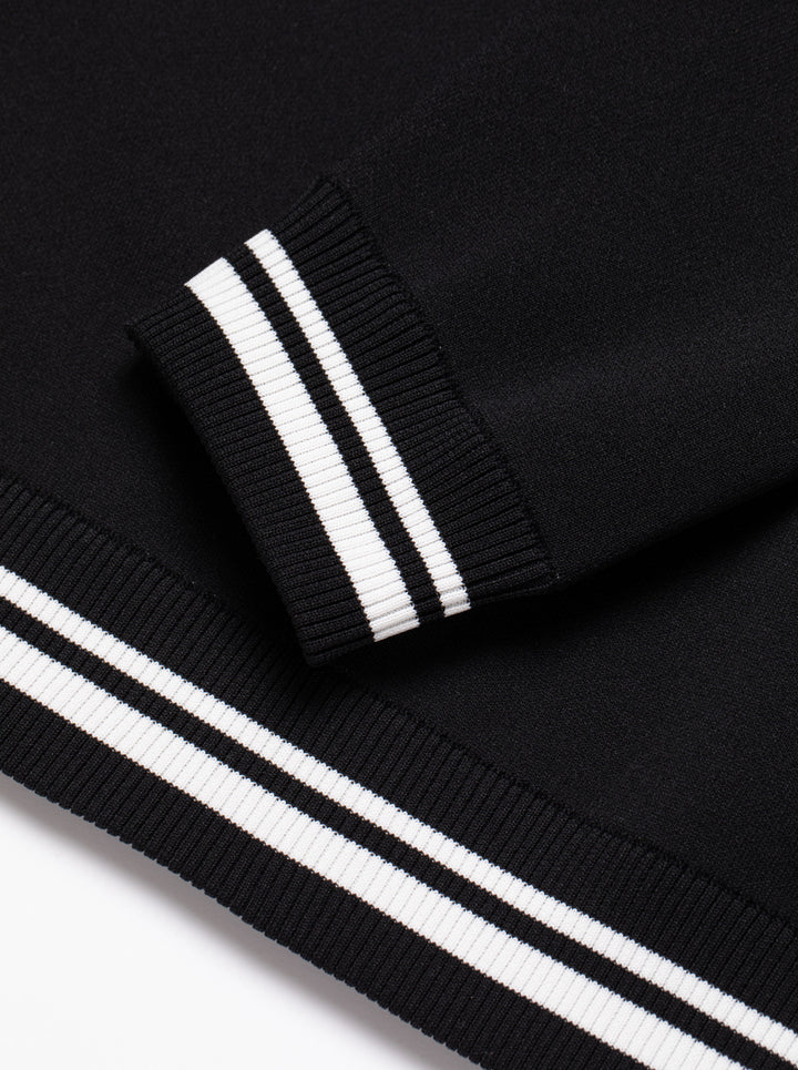 WOMEN 18G Essential DVRX Knit Crew 763474770-BLACK