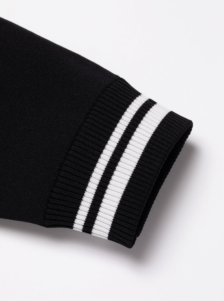 WOMEN 18G Essential DVRX Knit Crew 763474770-BLACK