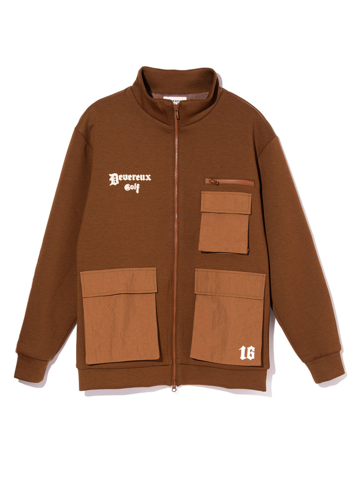 16 Run ClubモノフィラFull Zip Pocket JK 763474106-CAMEL
