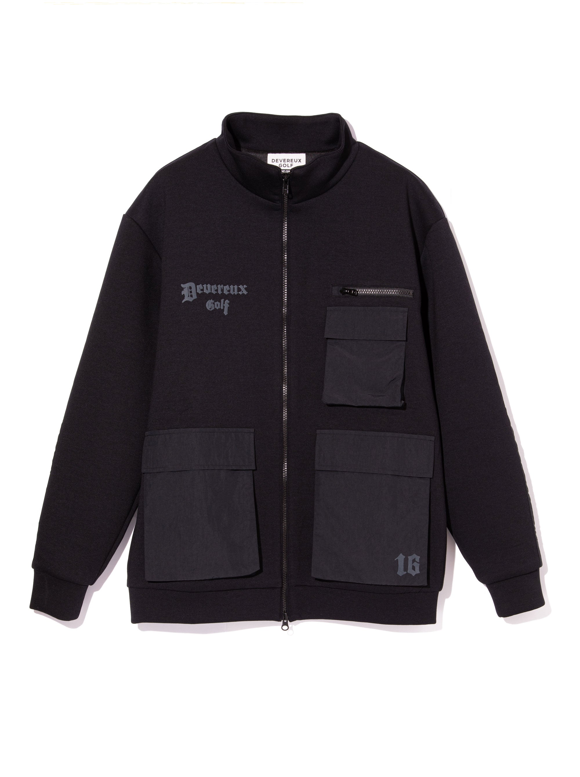 16 Run ClubモノフィラFull Zip Pocket JK 763474106-BLACK