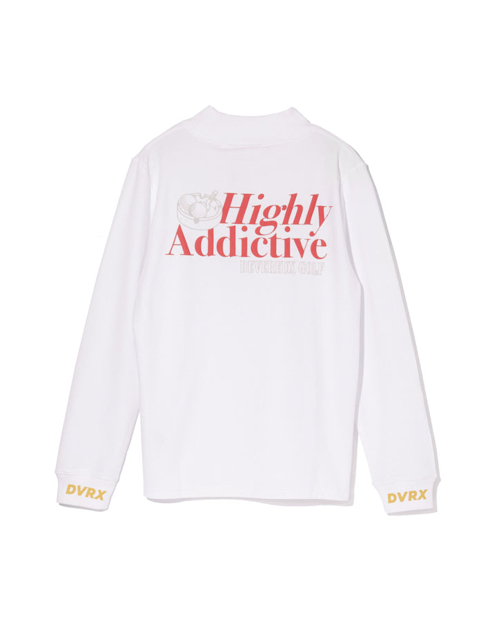 WOMEN Highly Addictive Mock Neck L/S 763474085-WHITE