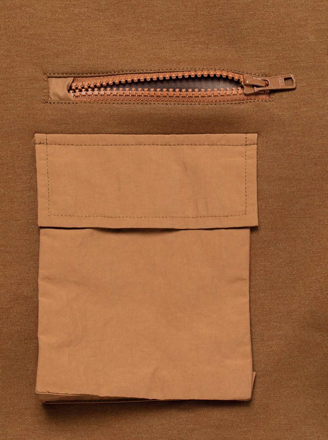 16 Run ClubモノフィラFull Zip Pocket JK 763474106-CAMEL