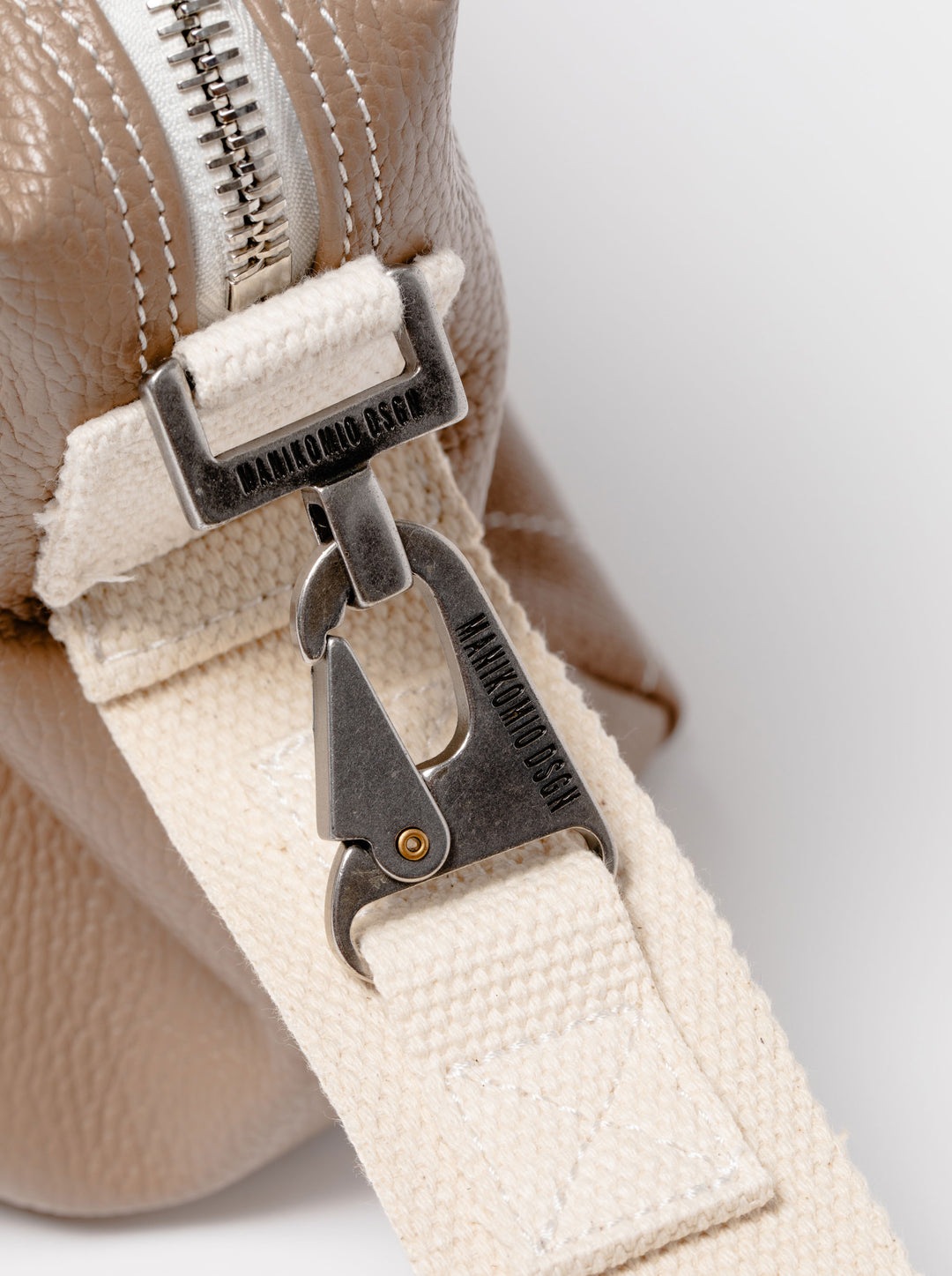 【DEVEREUX ×  MANIKOMIO】 レザーミディアムボストンBAG 763474861-TAUPE