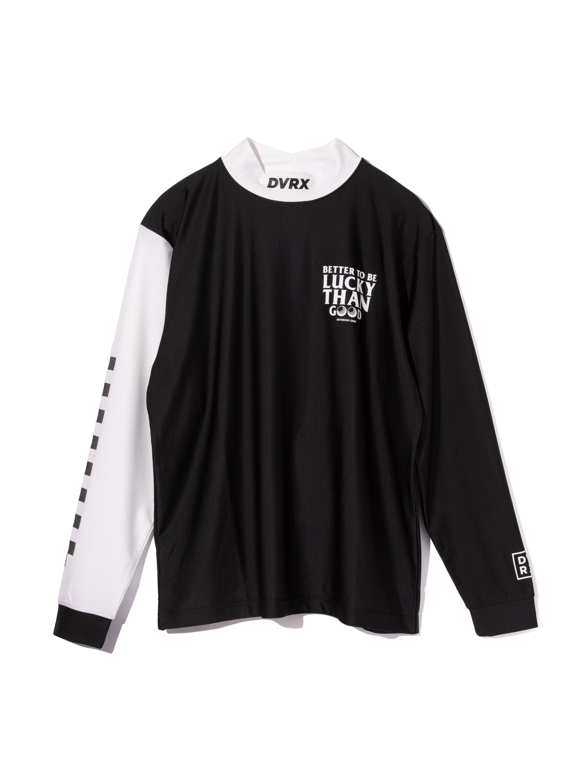 Peacy Mane Checker LS Mock Tee 763474020-BLACK