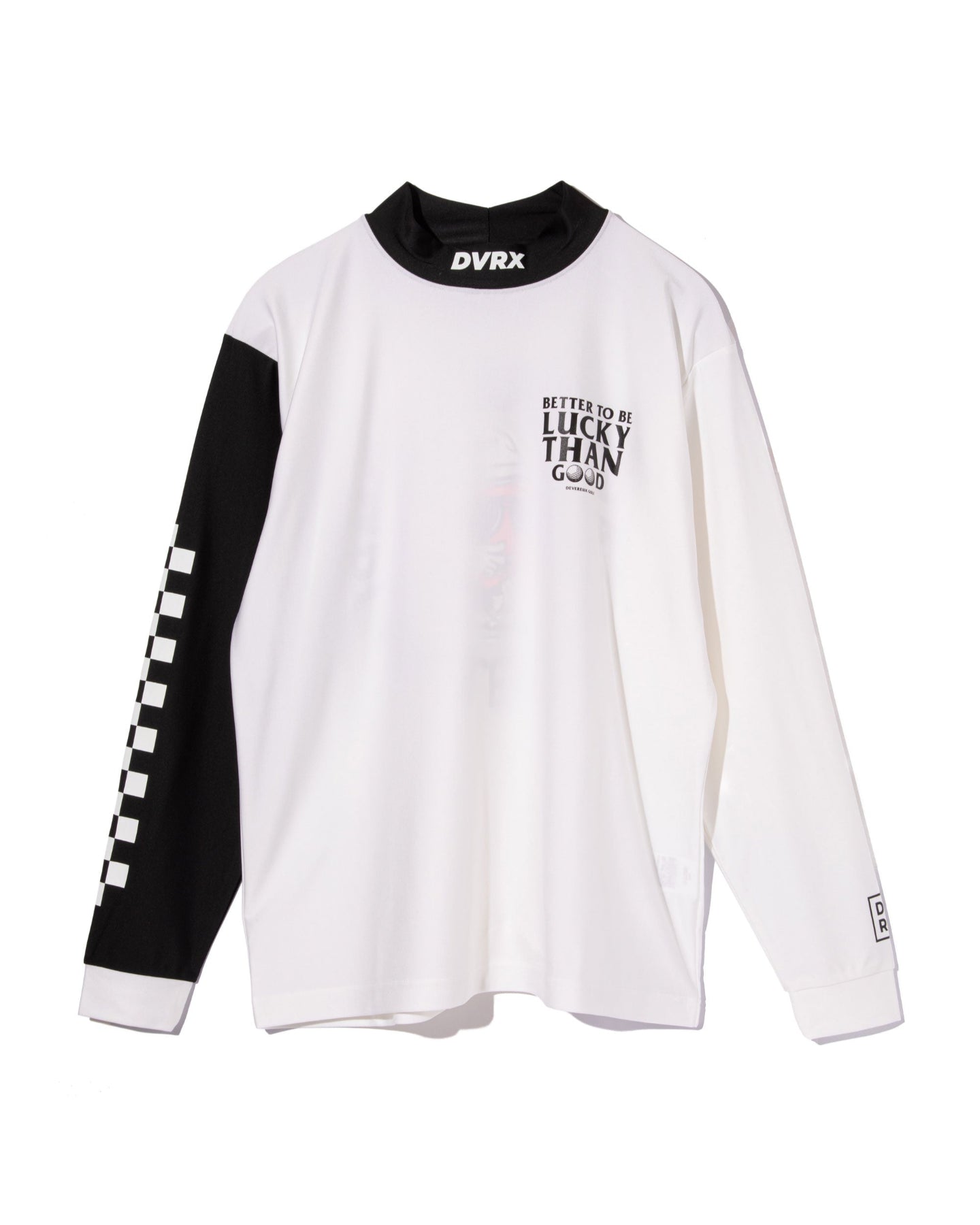 Peacy Mane Checker LS Mock Tee 763474020-WHITE