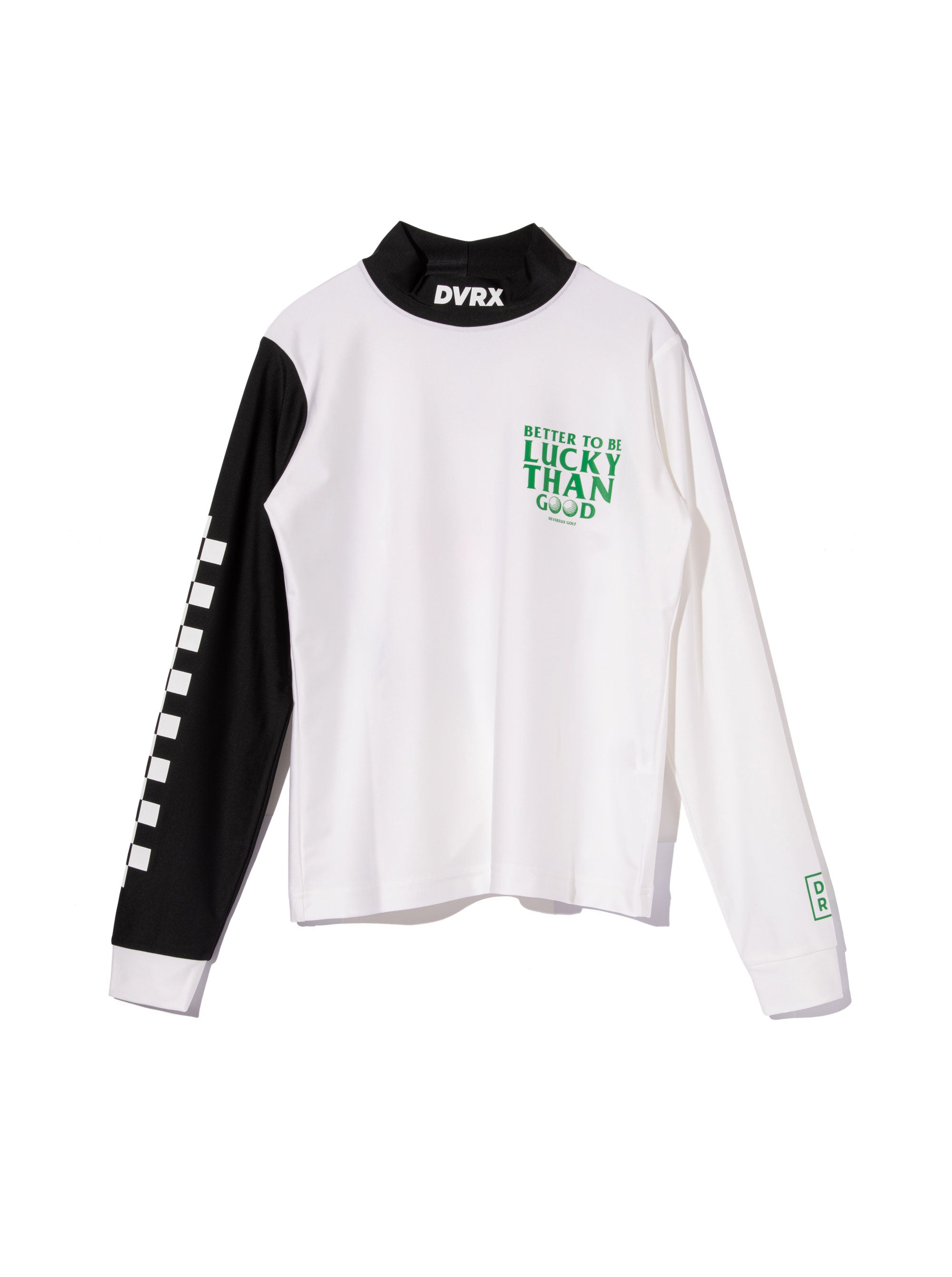 WOMEN Peacy Mane Checker LS Mock Tee 763474088-WHITE