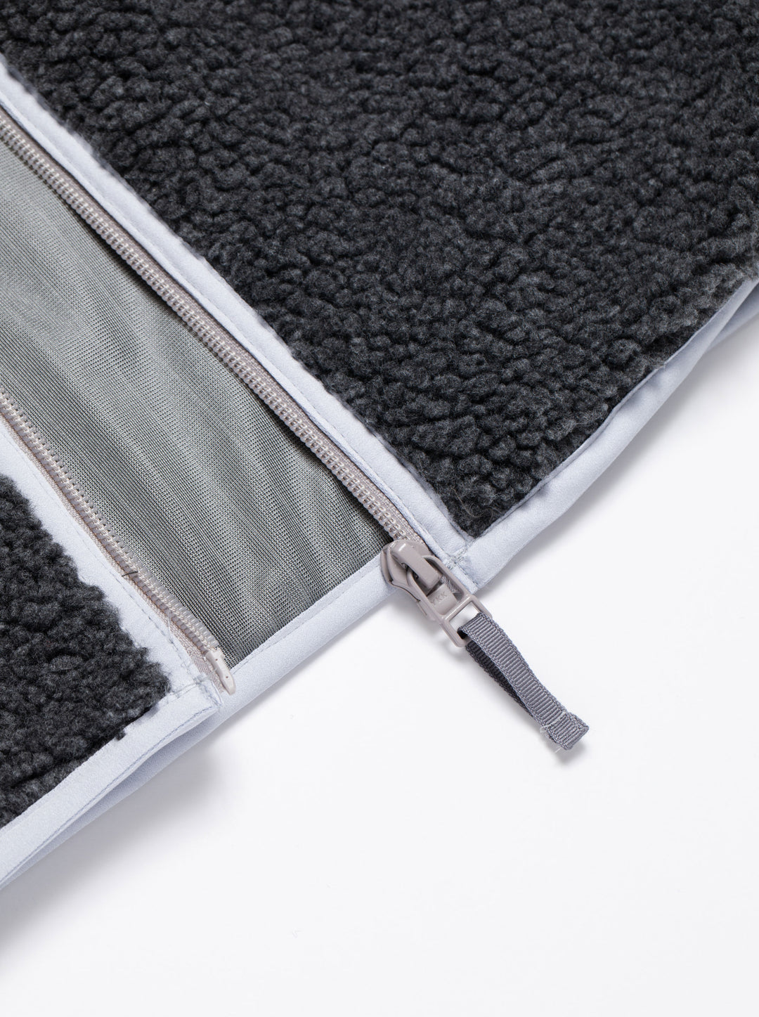 WOMEN Highly AshビンテージシープボアFull Zip VEST 763474176-CHARCOAL