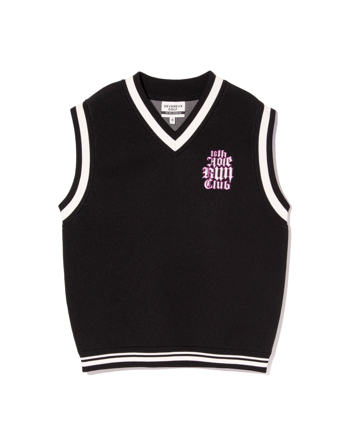 16th Hole Run Club Vネックベスト 763474703 BLACK