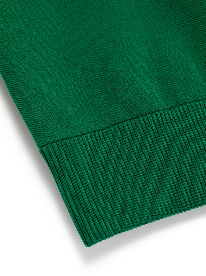 WOMEN 16G D Logo Knit Crewneck 763474772-DUCK GREEN