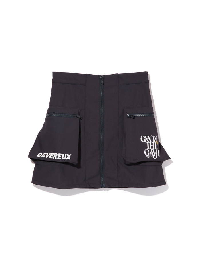 WOMEN  三層フリース フロントジップスカート 763474476-CHARCOAL