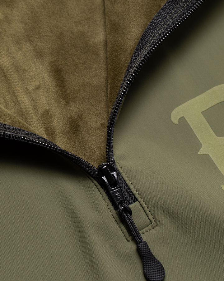 DG 三層フリースハーフジッププルオーバー 763474013-KHAKI