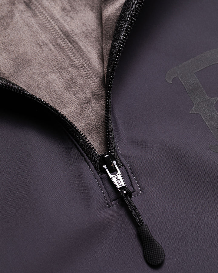 DG 三層フリースハーフジッププルオーバー 763474013-CHARCOAL