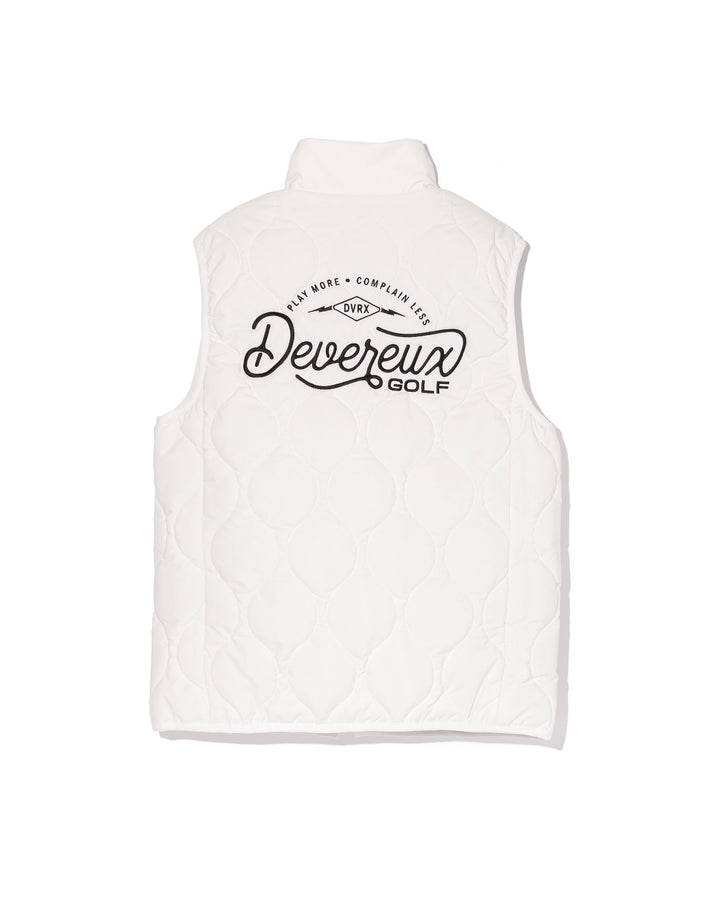 D Quilt Full Zip Vest 763474113-WHITE