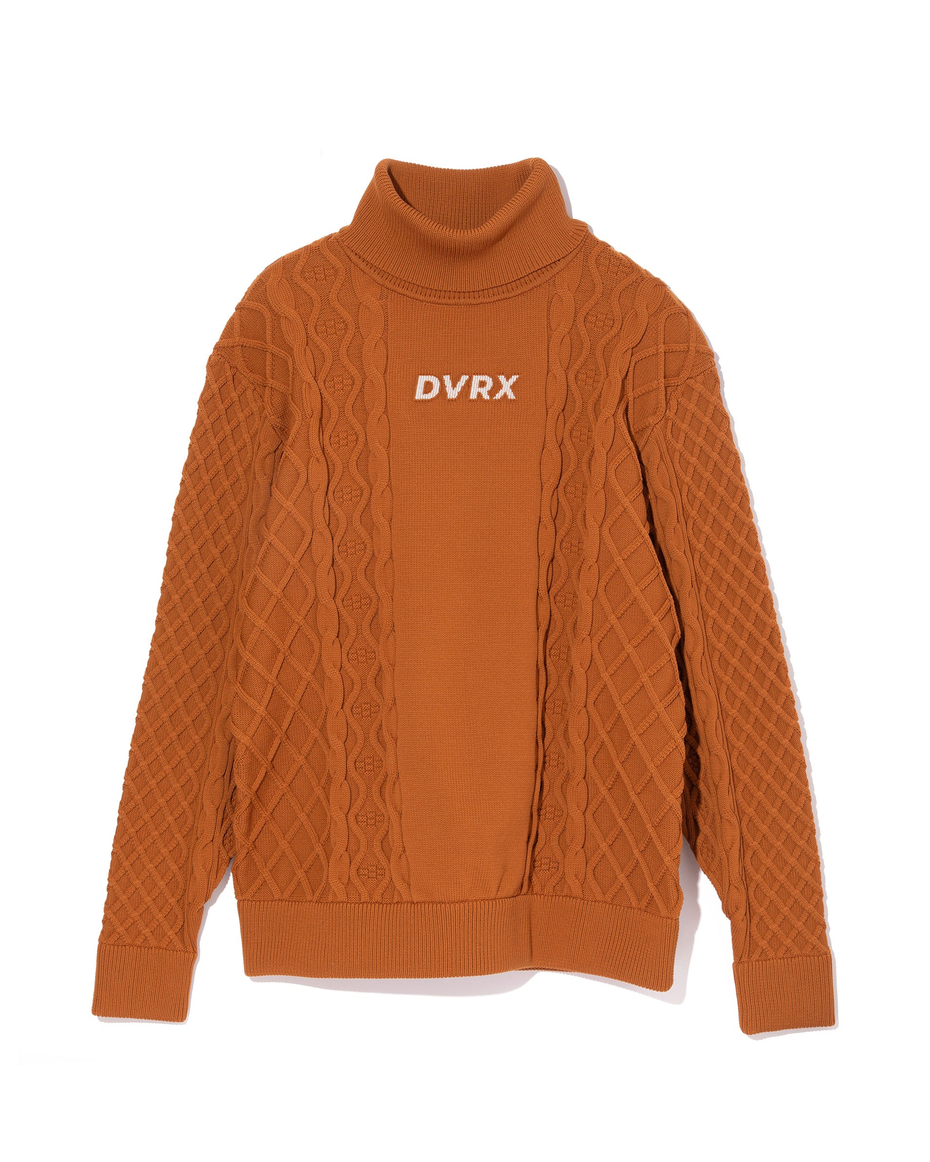 7G DVRX Knit Cable Turtle Neck 763474707-CLAY