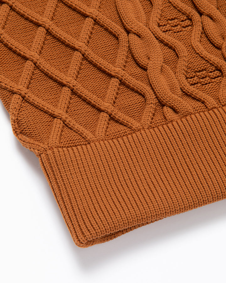 7G DVRX Knit Cable Turtle Neck 763474707-CLAY