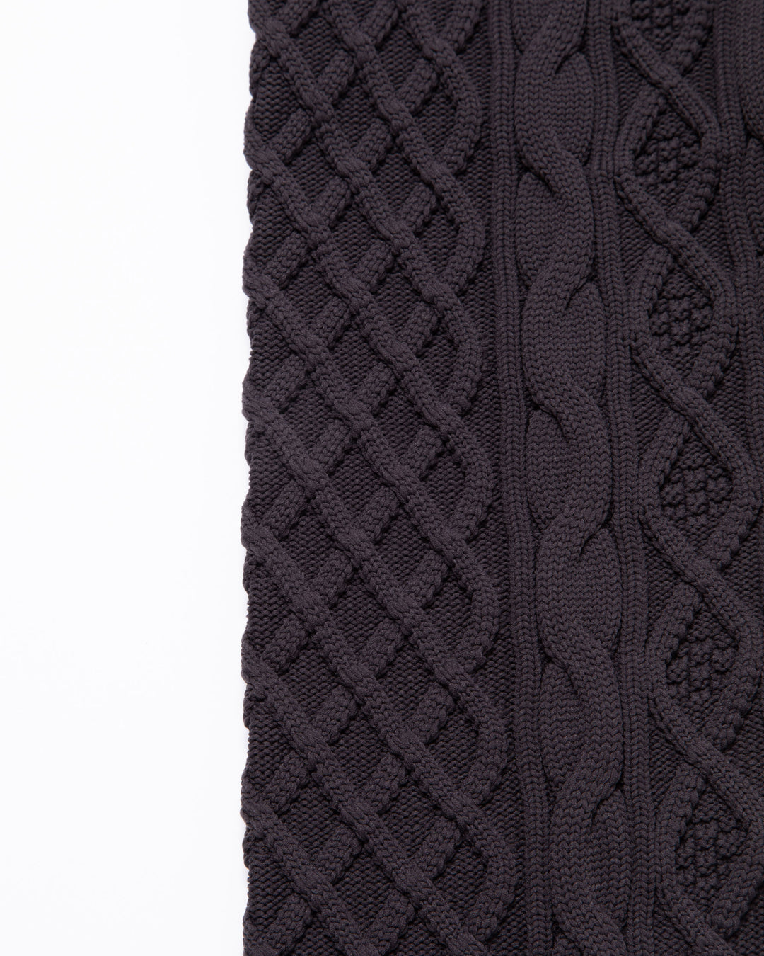 WOMEN 7G DVRX Knit Cable Turtle Neck-763474776-CHARCOAL
