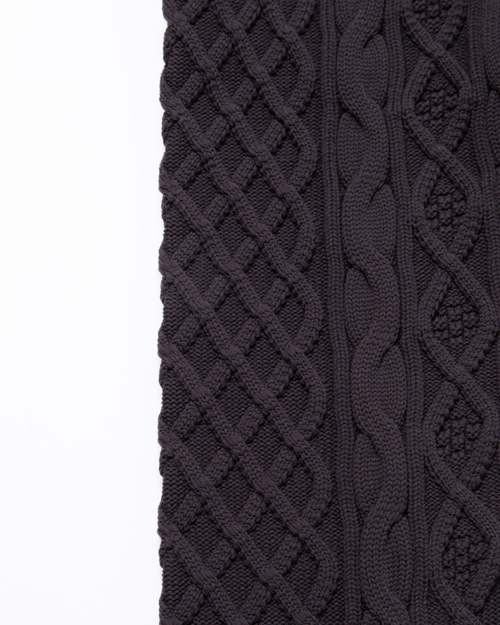 WOMEN 7G DVRX Knit Cable Turtle Neck-763474776-CHARCOAL