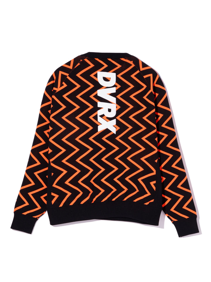 WOMEN 16G Goblin Lining Knit Crew Neck 763474774-ORANGE
