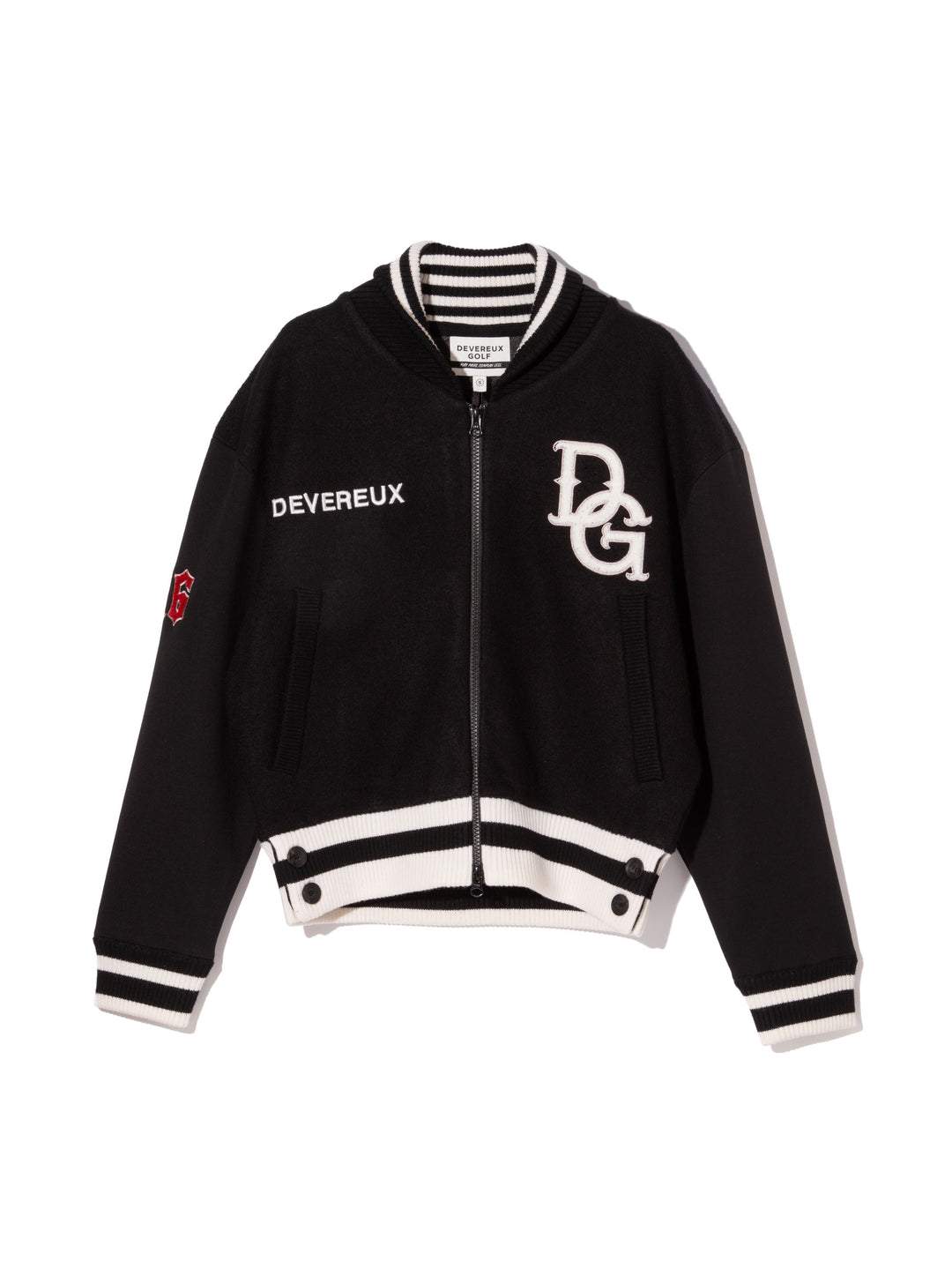 WOMEN Devereux Washed Wool Full Zip JK 763474179-BLACK