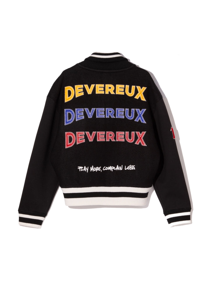 WOMEN Devereux Washed Wool Full Zip JK 763474179-BLACK