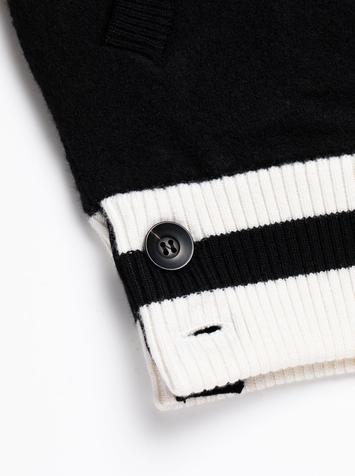 WOMEN Devereux Washed Wool Full Zip JK 763474179-BLACK