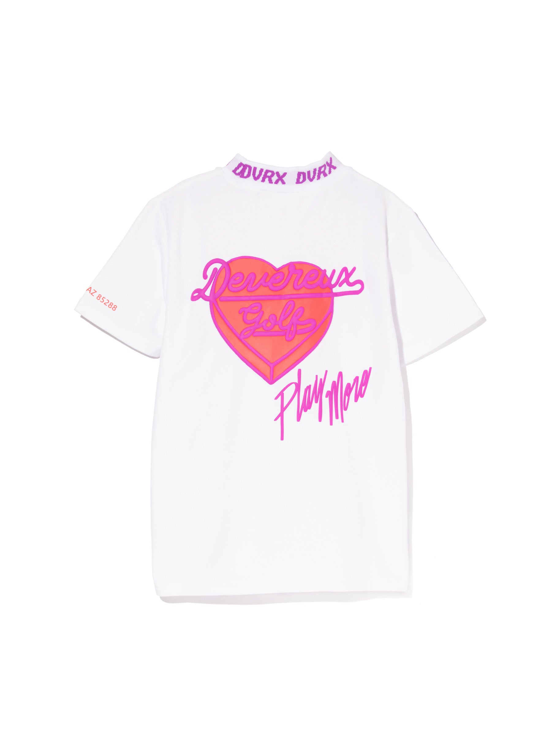 WOMENS Classic Logo Rib モックネックハートTシャツ 763572090-WHITE