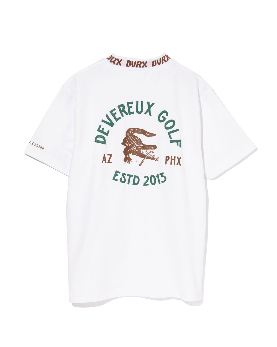 Classic Logo Rib モックネッククロコTシャツ 763572025-WHITE