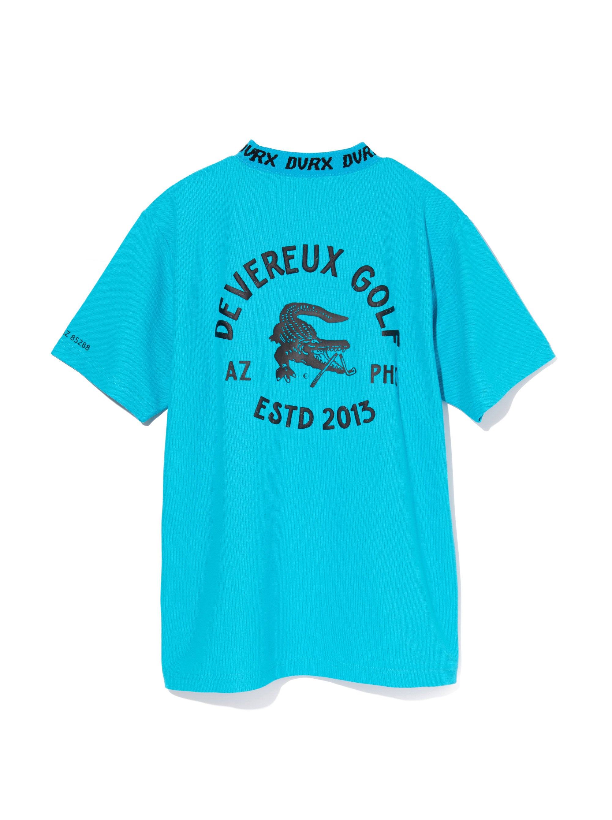 Classic Logo Rib モックネッククロコTシャツ 763572025-AQUA