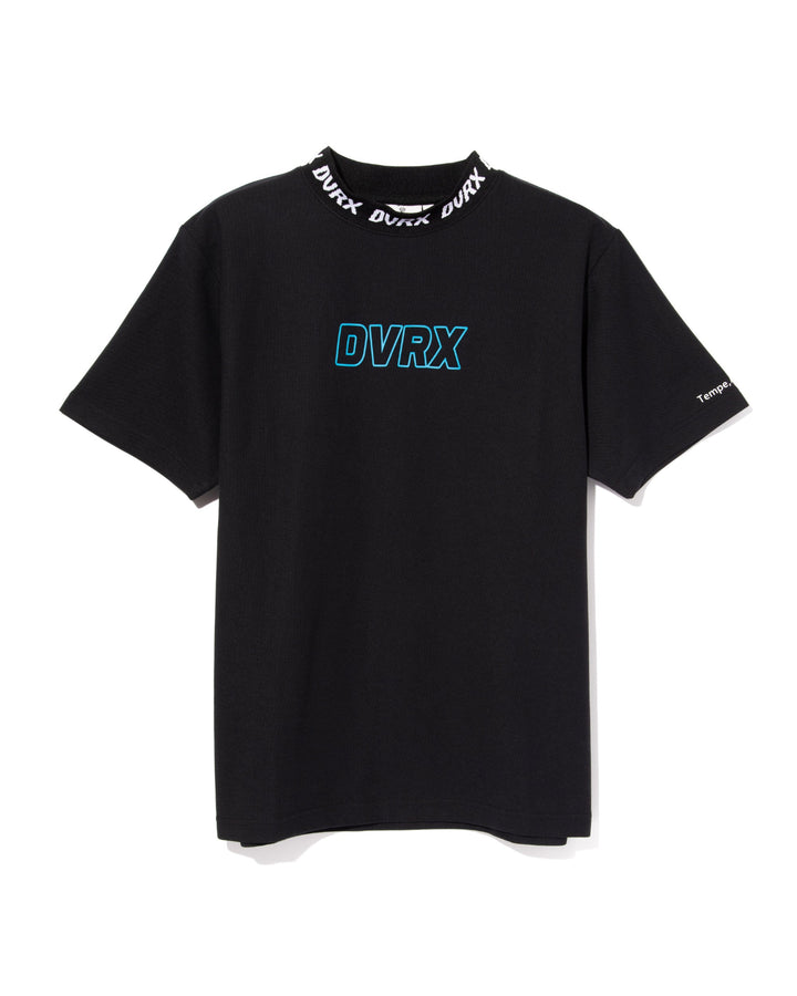 Classic Logo Rib モックネッククロコTシャツ 763572025-BLACK