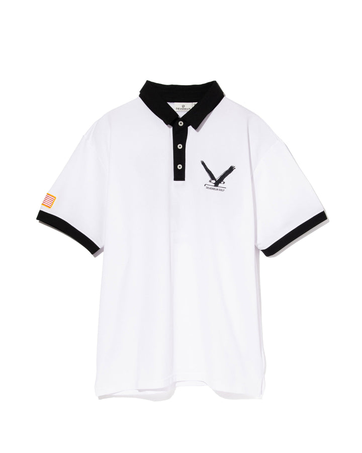 PF Eagleポロ 763572015-WHITE x BLACK