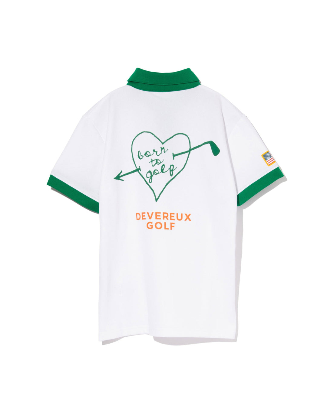 WOMEN PF Born to Golfポロ 763572082-WHITE x GREEN