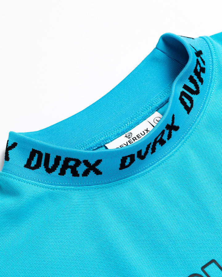 Classic Logo Rib モックネッククロコTシャツ 763572025-AQUA