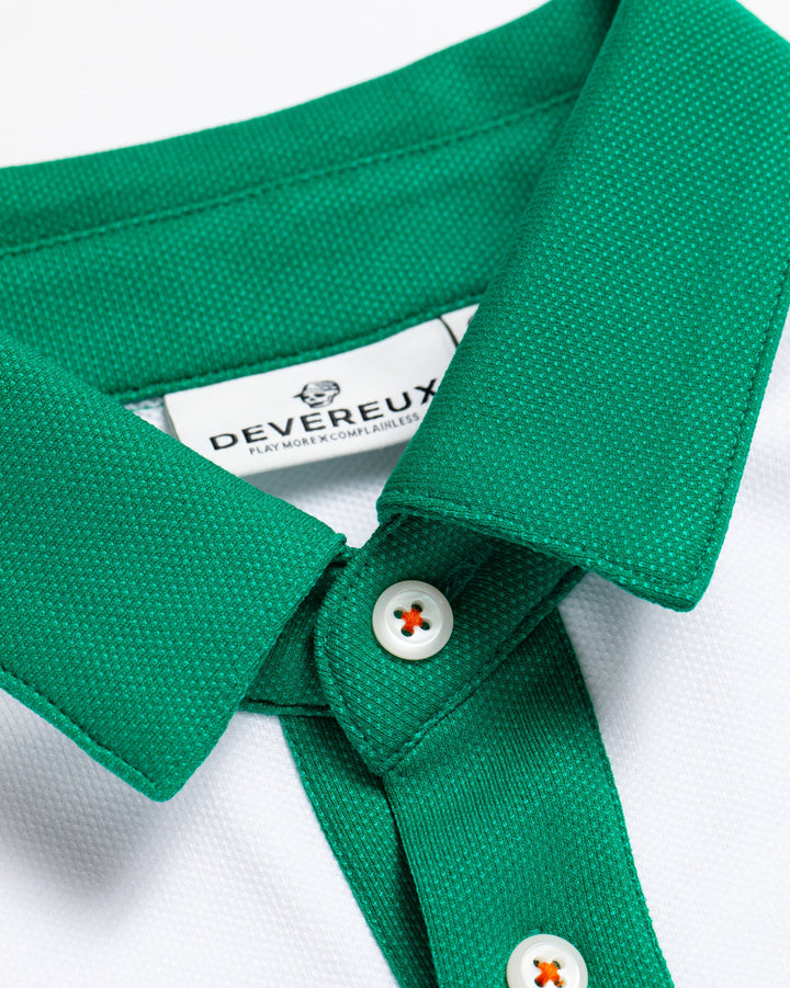 WOMEN PF Born to Golfポロ 763572082-WHITE x GREEN