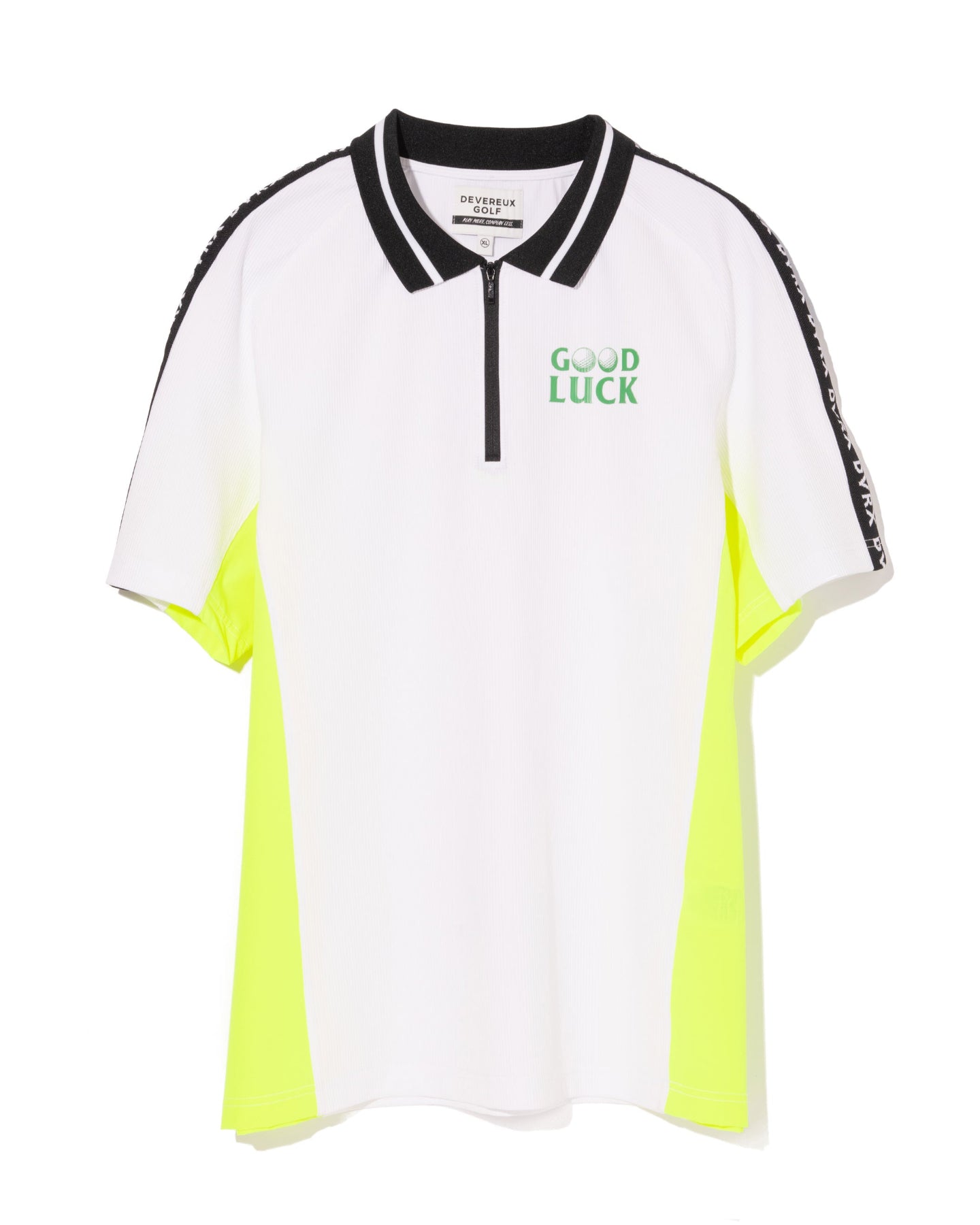 Lucky than Goodハーフジップリブポロ 763572024-WHITE