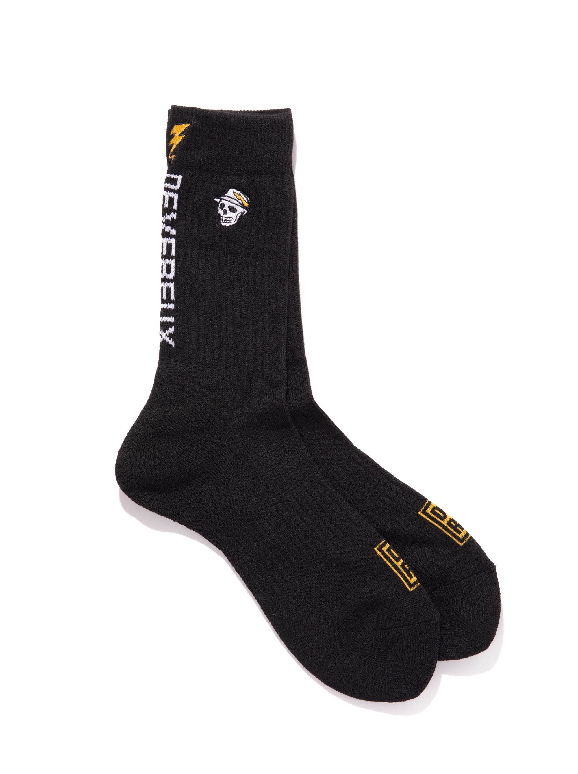 MENS Back Logo Regular Socks 763572840-BLACK/WH