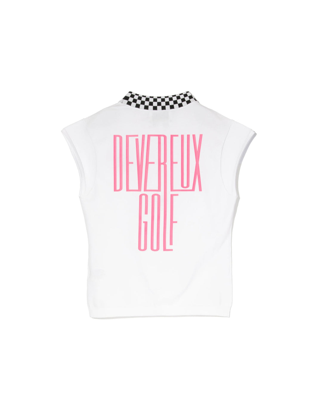 WOMEN Born to Golf チェッカーリブモックフレンチスリーブニット 763572771-WHITE