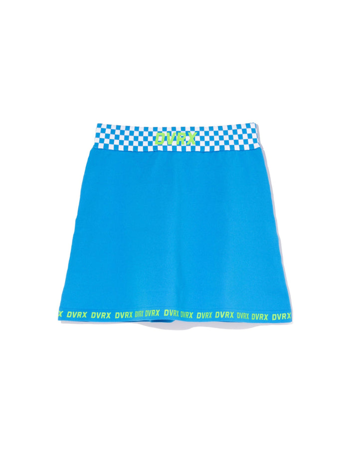 WOMEN Born to Golf チェッカーリブニットスカート 763572483-BLUE