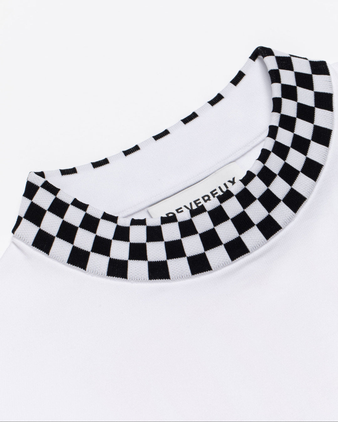 WOMEN Born to Golf チェッカーリブモックフレンチスリーブニット 763572771-WHITE