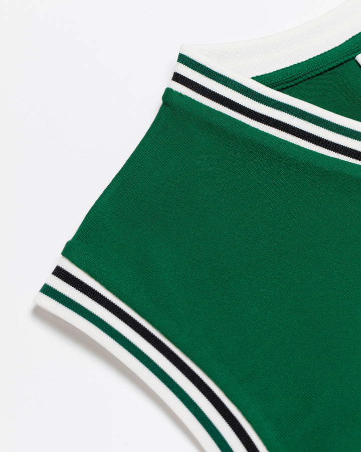 Born to Golf チェッカーリブニットベスト 763572701-GREEN