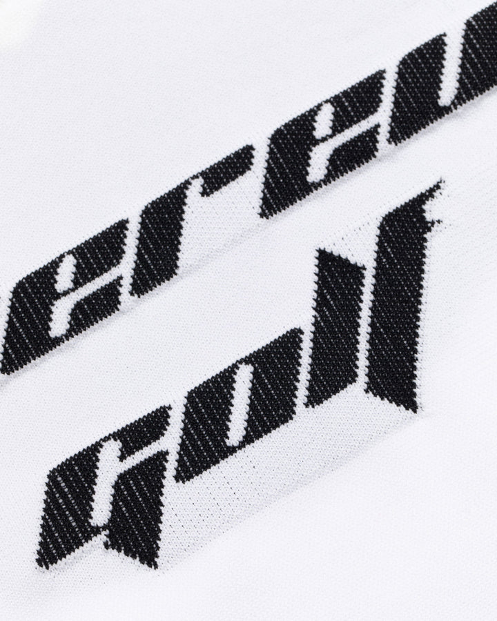 Born to Golf チェッカーリブニットベスト 763572701-WHITE