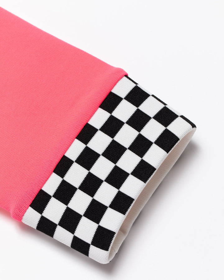 Born to Golf チェッカーリブニットプルオーバー 763572702-PINK