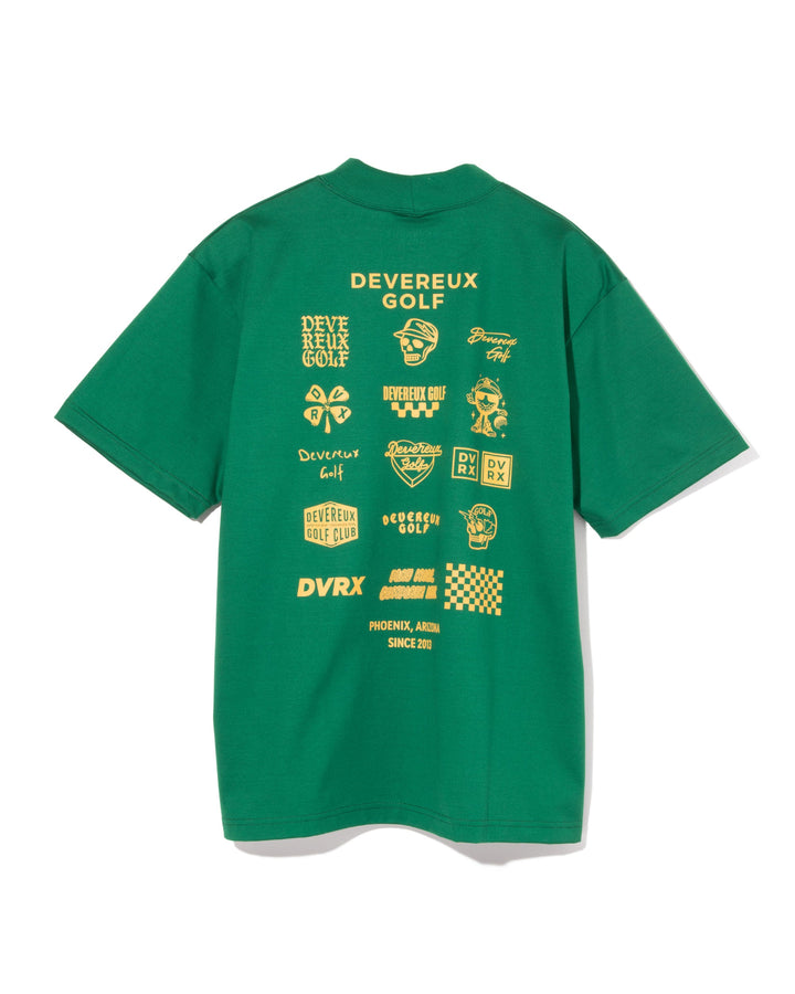 Logo Assorted モックネックTシャツ 763572023-GREEN
