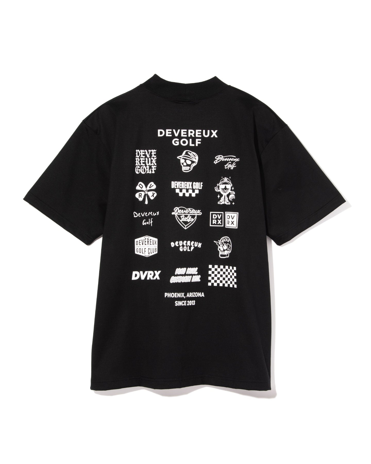 Logo Assorted モックネックTシャツ 763572023-BLACK