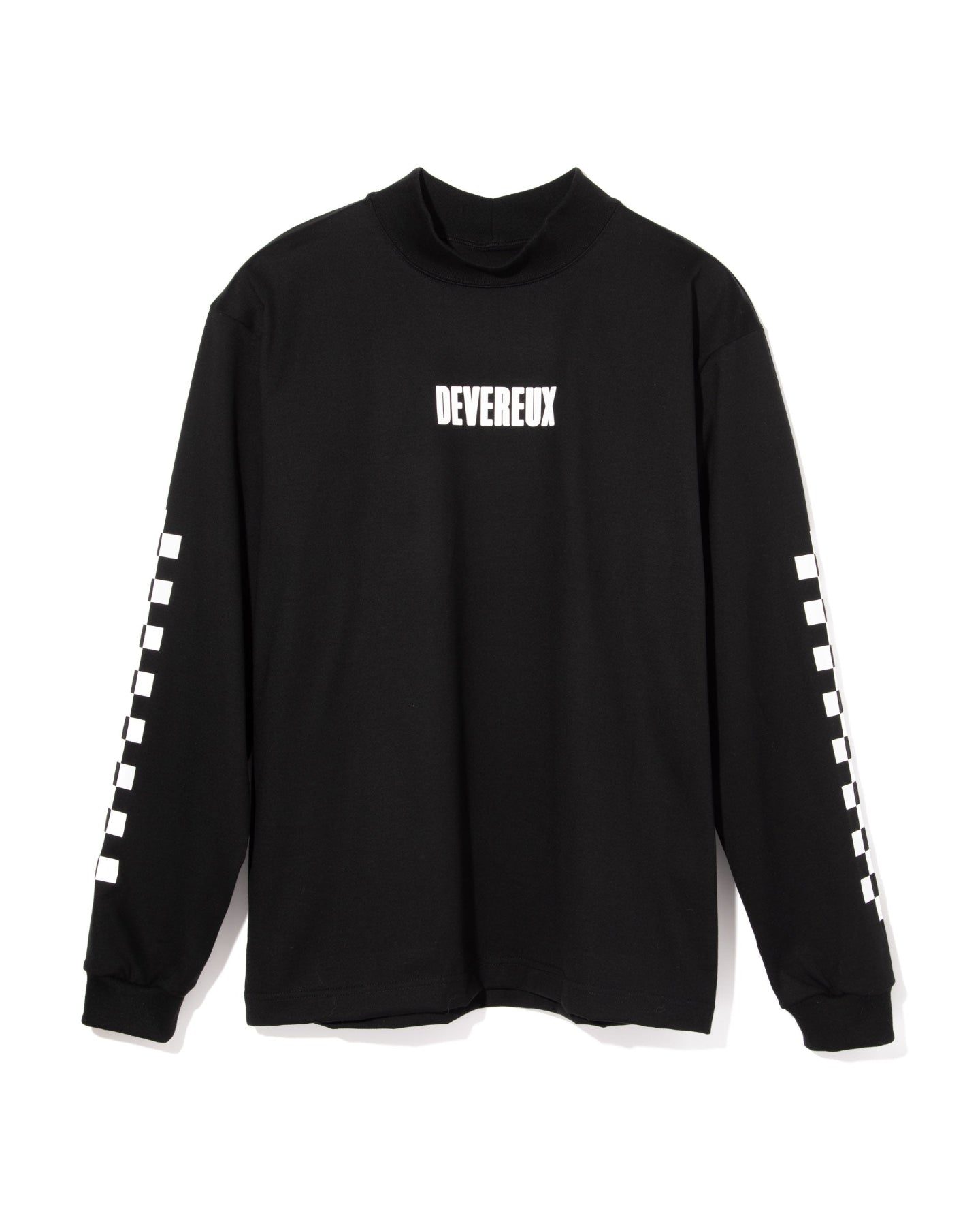 Logo Assorted ロングスリーブ モックネックTシャツ 763572022-BLACK