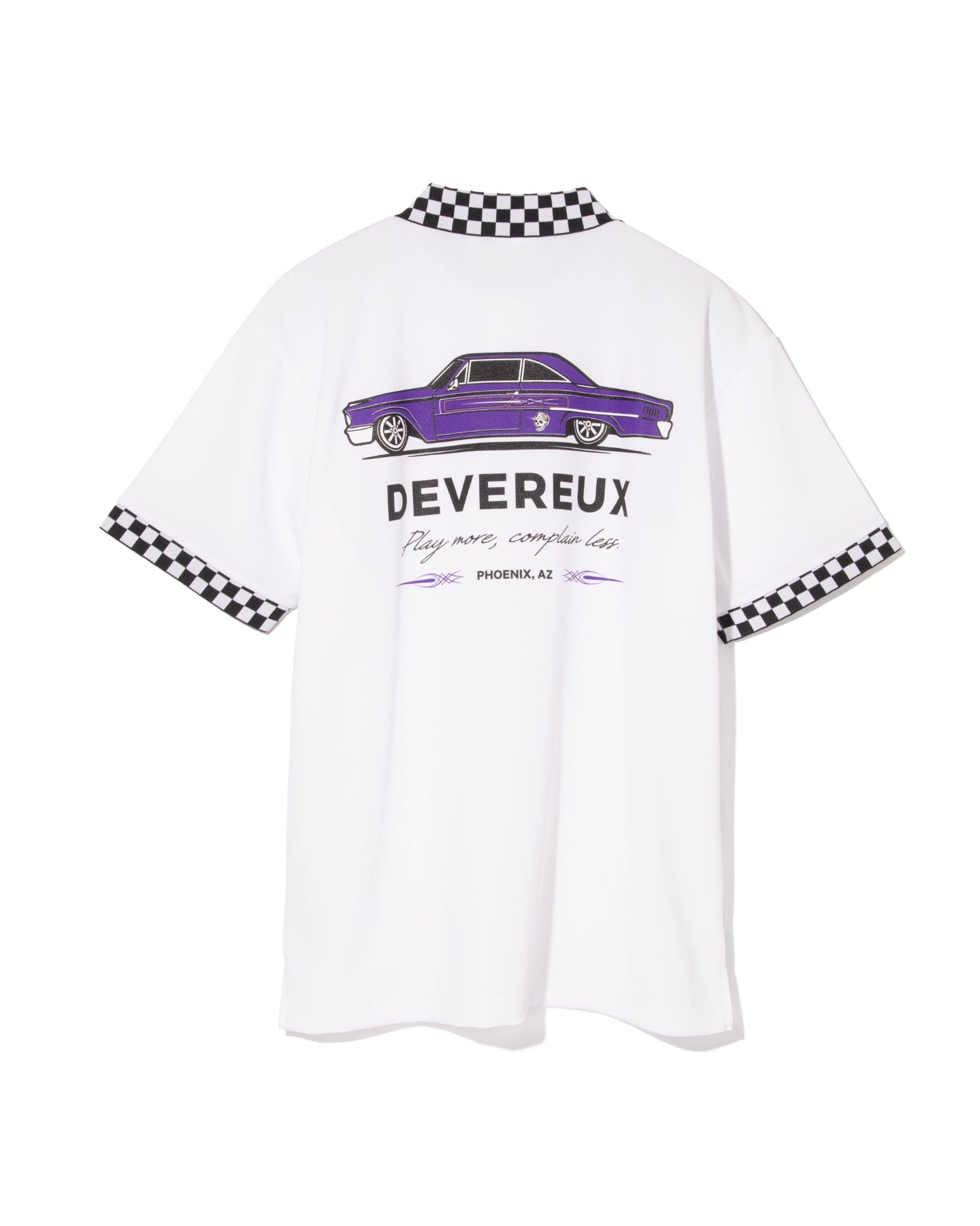 Icon Checker Ribポロ 763572016-WHITE