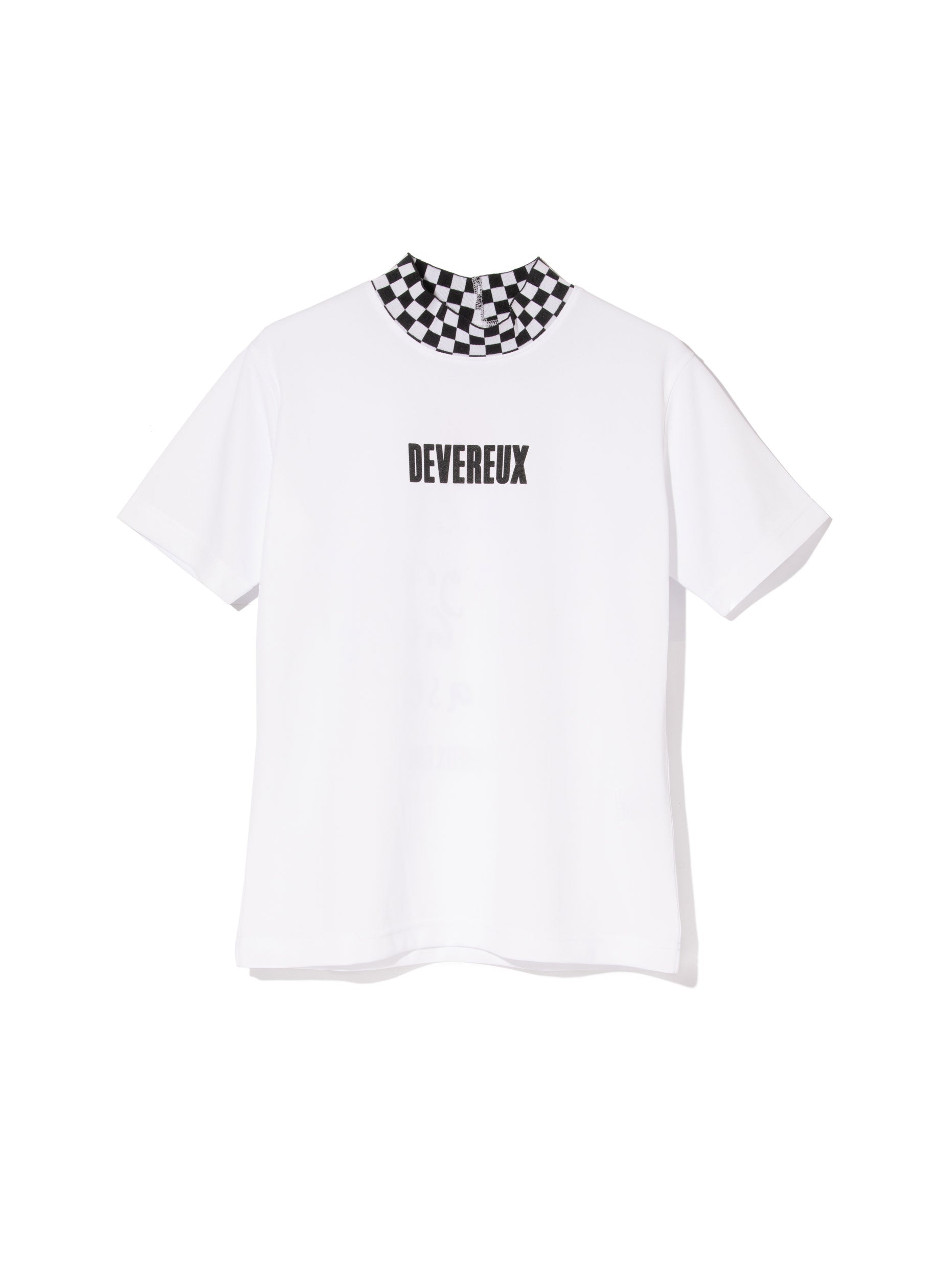 WOMENS Icon Checker RibモックTEE 763572084-WHITE